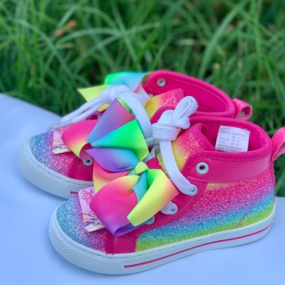 Nickelodeon Jojo Siwa Stripe High Top Sneaker New - Picture 9 of 11